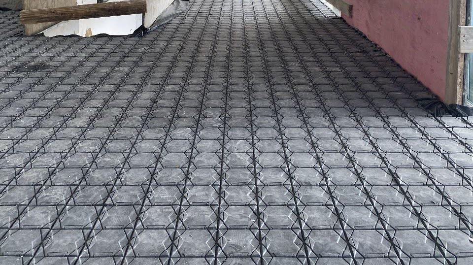Detalhe do encaixe com piso protegido pela Protege Piso